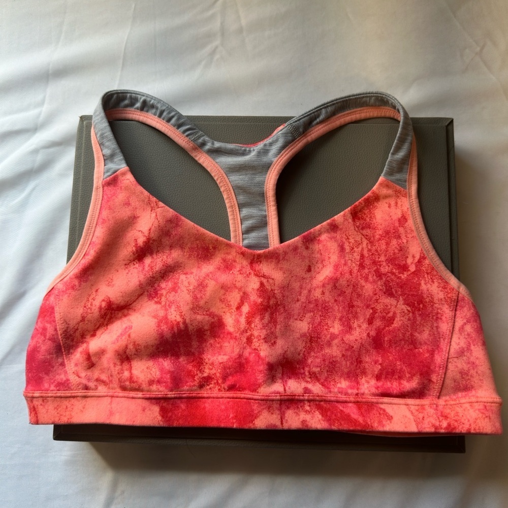 The North Face Pink and Gray Racerback Sports Bra